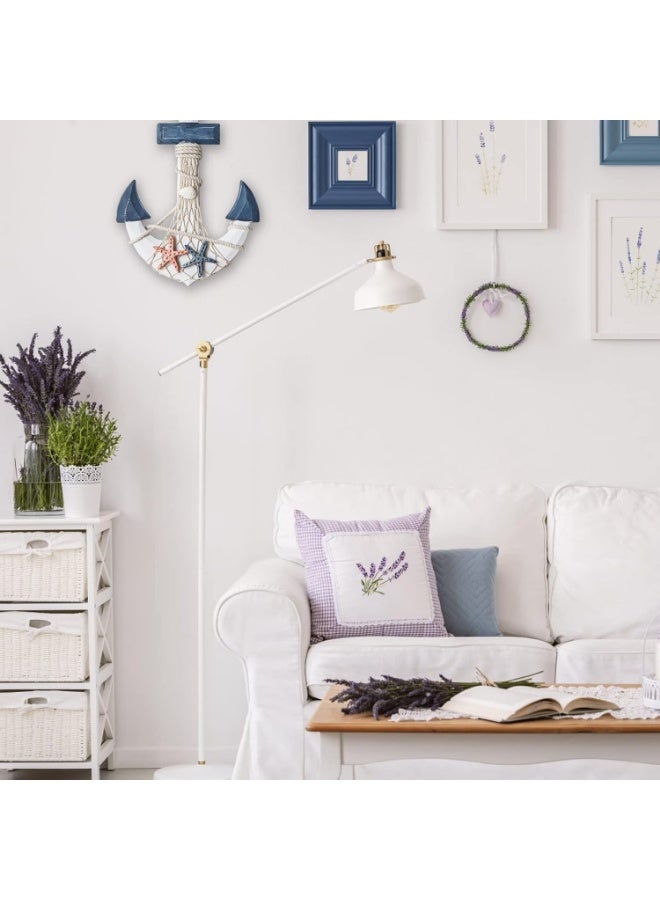 Anchor Wall Hanging Decor, Nautical Wooden Anchor Wall Art Hanging Ornament Nautical Anchor Ship Wall Decor Door Hanging Ornament - Image 4